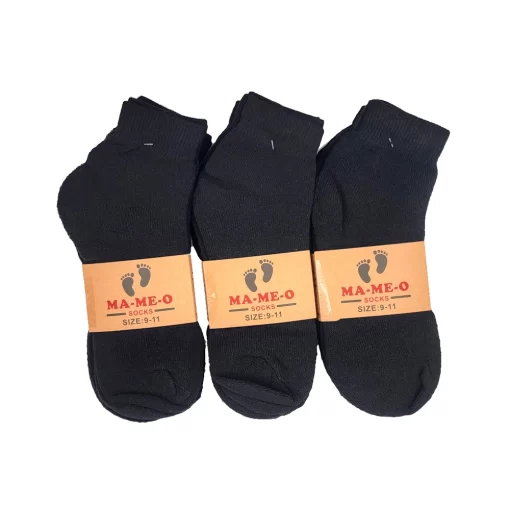 Socks 12 pair-pack, Low-top  9-11 BLK (6027)