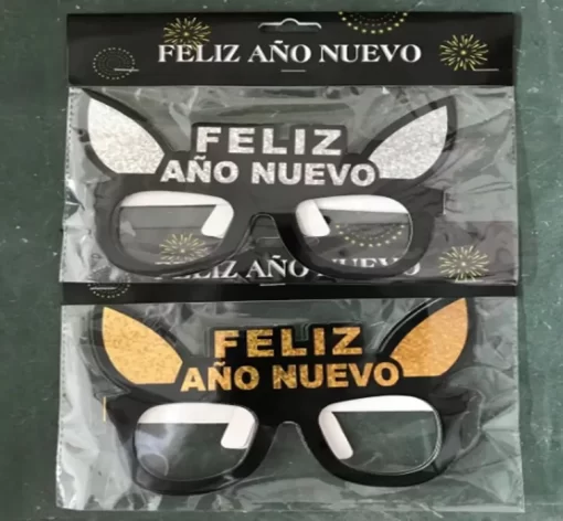 3pcs Spanish Happy New Year Gentleman Hat Eye Mask