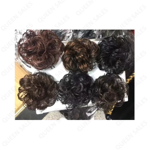 HAIR SCRUNCHI WIG BLACK & BROWN