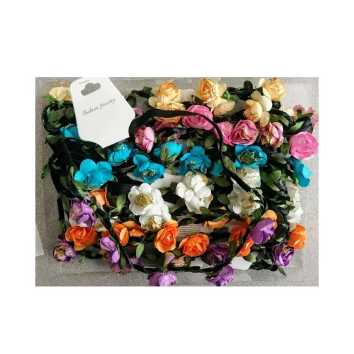 HEAD BAND W/ GLITTER ROSES 201200