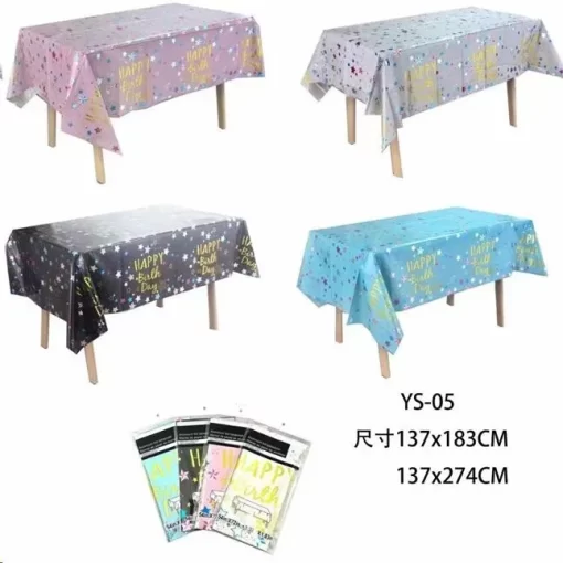 54"*108" birthday mixed color tablecloth