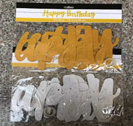 Birthday banner "gold/silver"