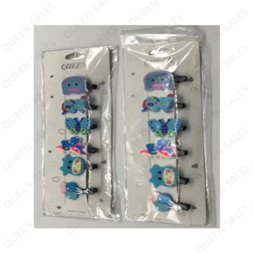 Hair Clips "Blue Cartoon"