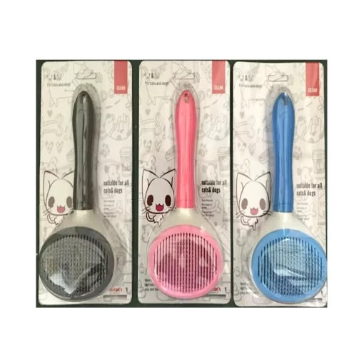 Self-Cleaning Pet Grooming Brushes, Asst Colors