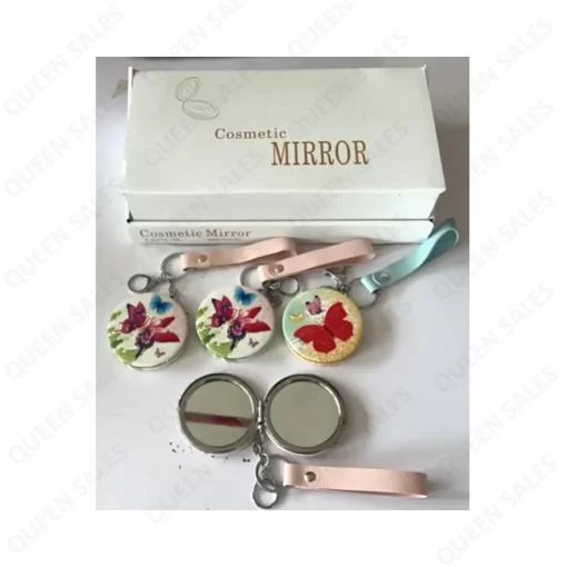 Cosmetic Mirror, "Butterfly Keychain"