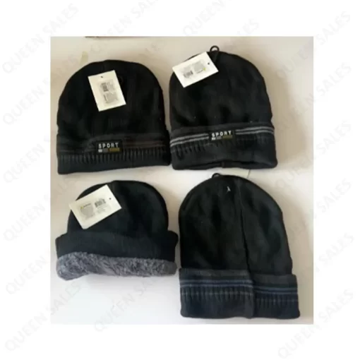 Beanie black double-layer